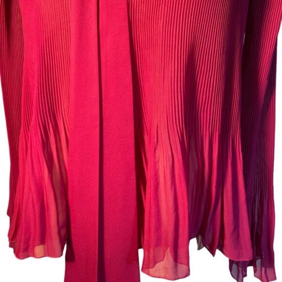 BEAUTIFUL DEREK LAM 10 CROSBY FUCHSIA PLEATED BLOUSE (NWT) - Picture 6 of 10
